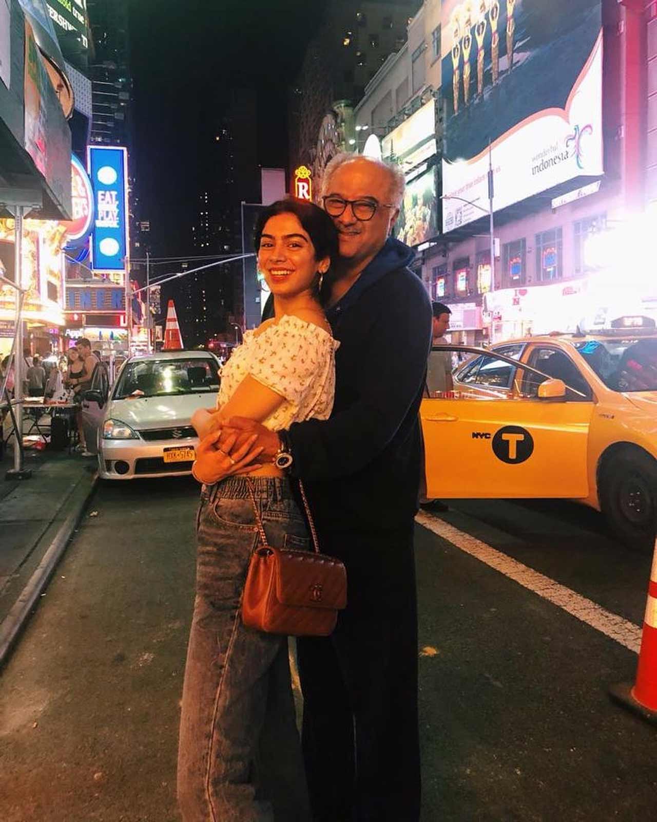 Arjun Kapoor shared a Father's Day post for filmmaker father Boney Kapoor but it seems that he could not find a picture with his dad and shared a picture featuring his father Boney and sister Khushi Kapoor. In the snap, Khushi can be seen wearing a white top with blue denim while Boney opted for casual wear. Sharing the post, he wrote a funny caption, 