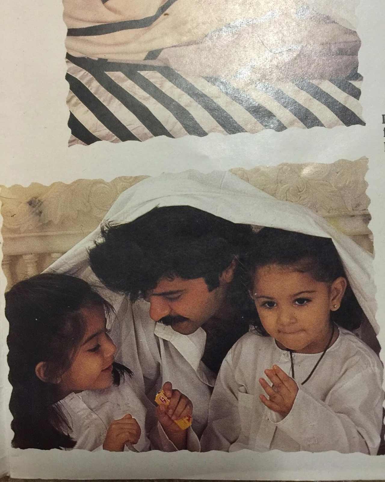 The trio can be seen twinning in white and having a fun time with their 'Best Dad.' Along with the post, she wrote, 