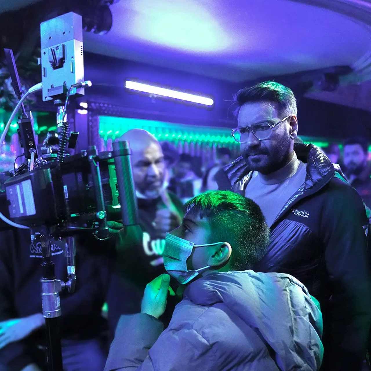 Ajay Devgn shared an emotional post with his son Yug from a film set. Talking about this picture, the 'Runway 34' actor went back in memory lane and shared his experience of filmmaking with his father later director Veeru Devgn. He wrote, 