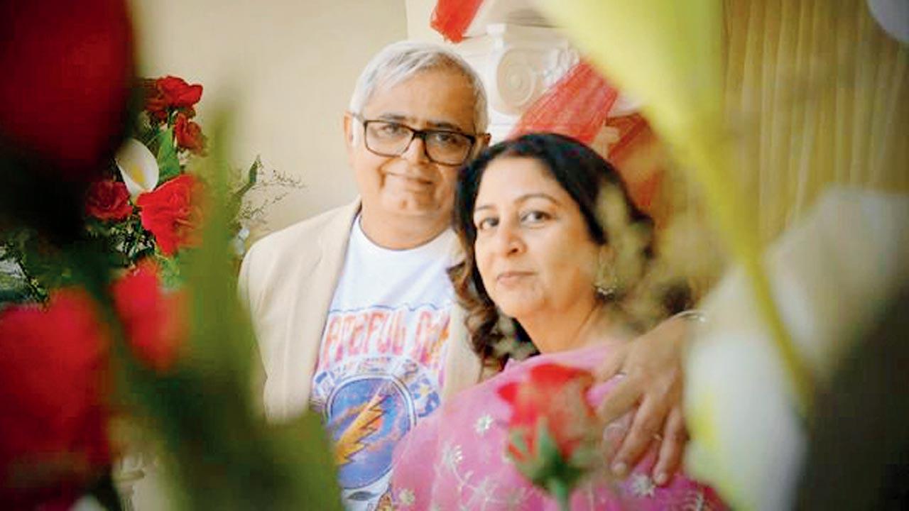 Hansal Mehta and wife Safeena Husain 