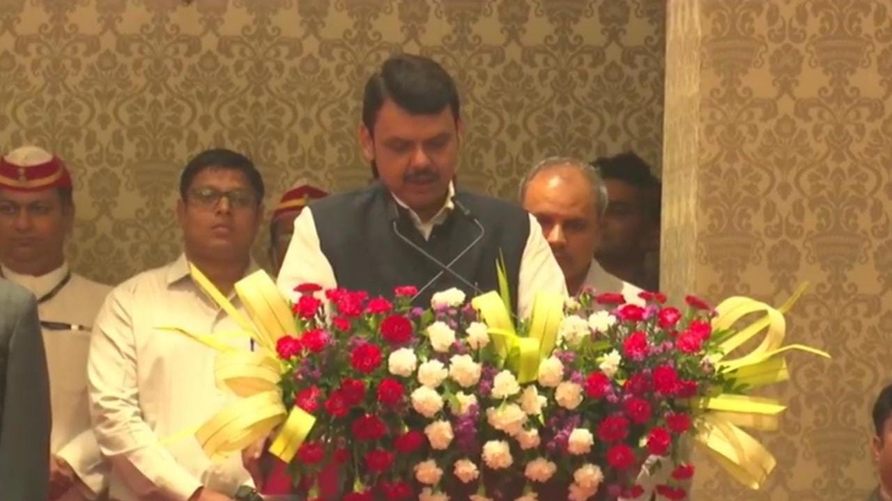 BJP's Devendra Fadnavis takes oath as deputy CM of Maharashtra