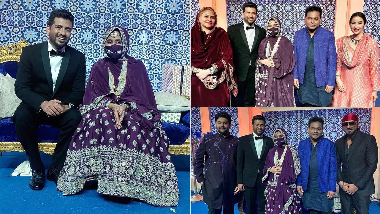 A collage of Khatija Rahman's reception in Chennai