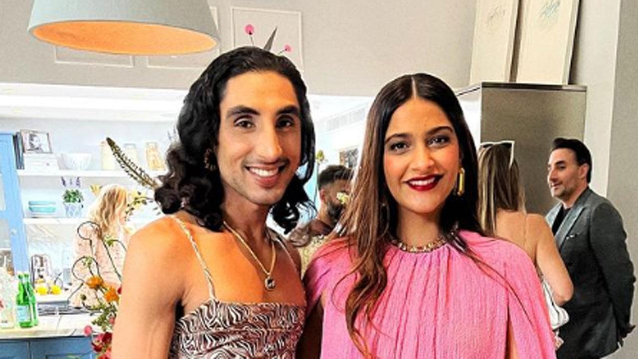 British musician Leo Kalyan shares a picture with Sonam Kapoor from her baby shower in London