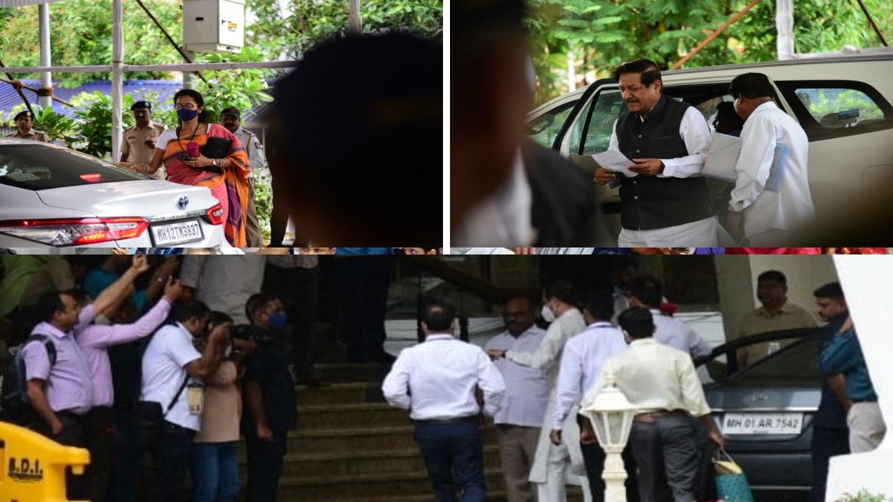 Maharashtra MLC polls: Uddhav Thackeray, Supriya Sule, arrive at Vidhan Bhavan