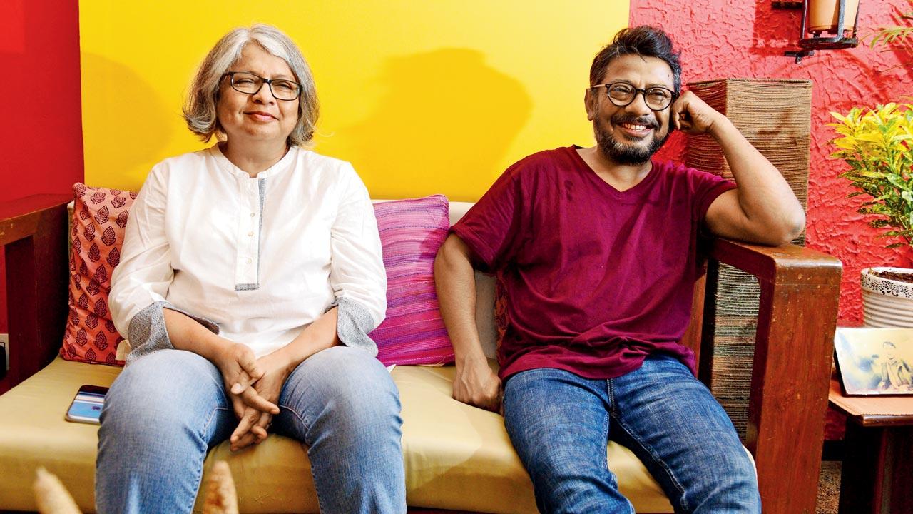 Filmmaker Onir and his film editor sister Irene Dhar Malik at his Versova residence. Pics/Ashish Rane