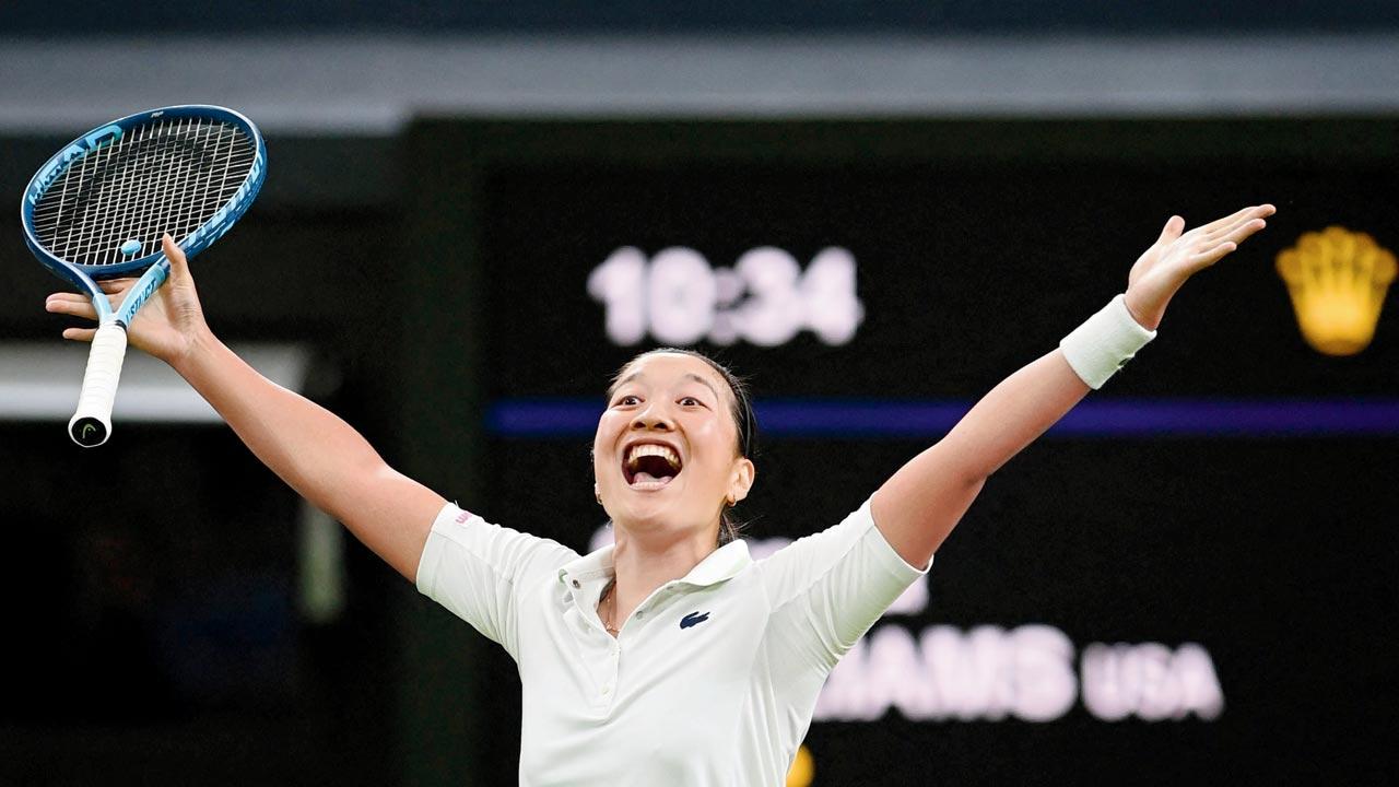 Harmony Tan is ecstatic after her win over Serena William