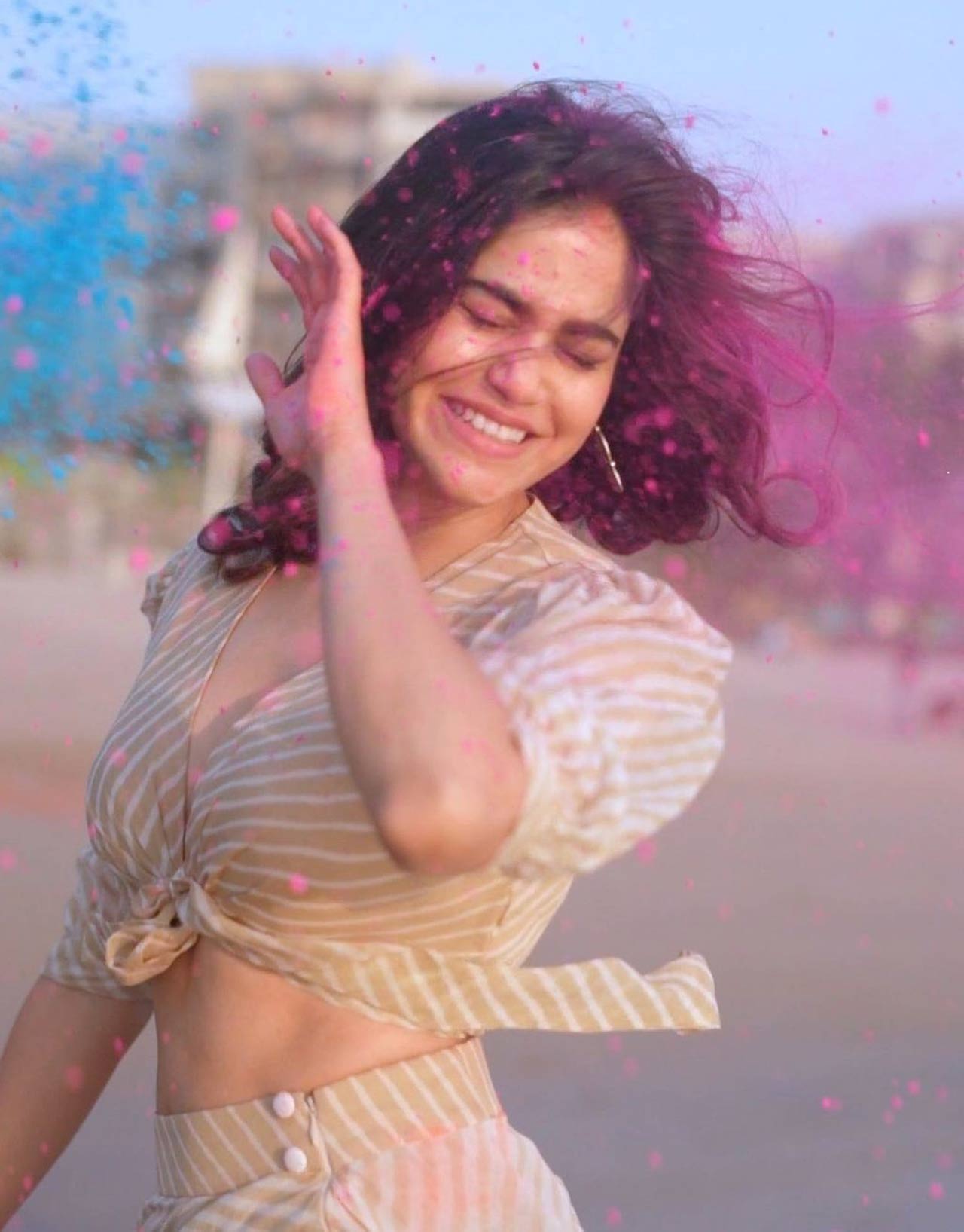 Aaditi S Pohankar wishes fans a Happy holi with thsi stunning picture and what a capture! Returning to the screen with the second season of She, Aaditi Pohankar says she had a lot to learn from her on-screen character, an underdog constable who goes undecover as a sex worker