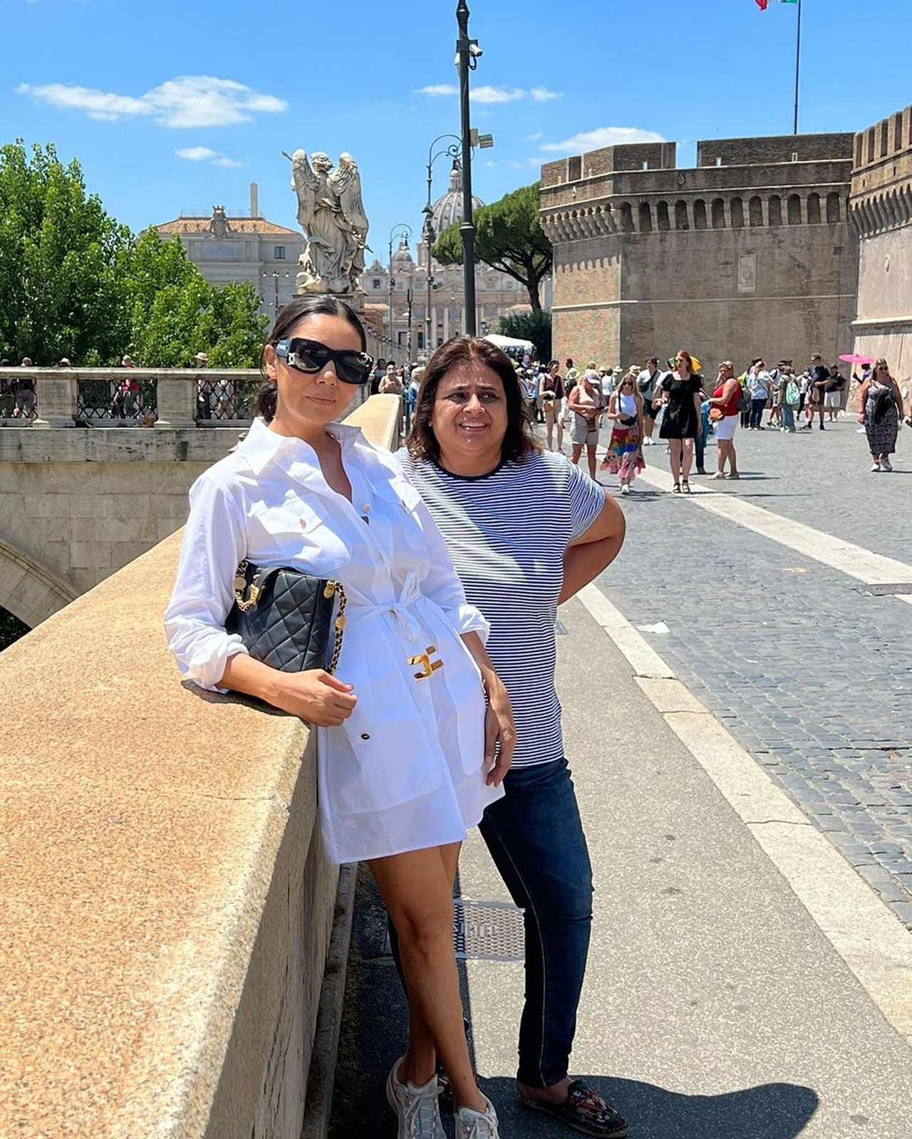 Gauri Khan, in one of the pictures, was seen donning a pretty white dress