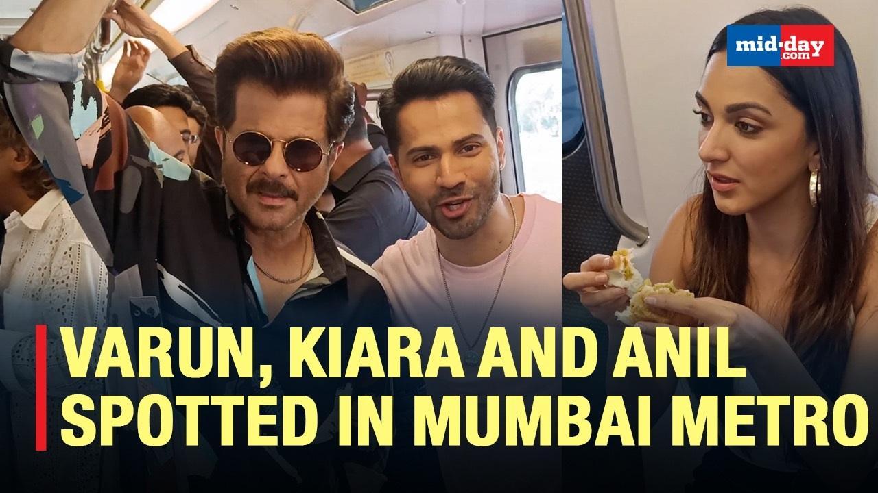 Varun Dhawan, Kiara, Anil Kapoor Ride Mumbai Metro To Promote Jug Jugg Jeeyo