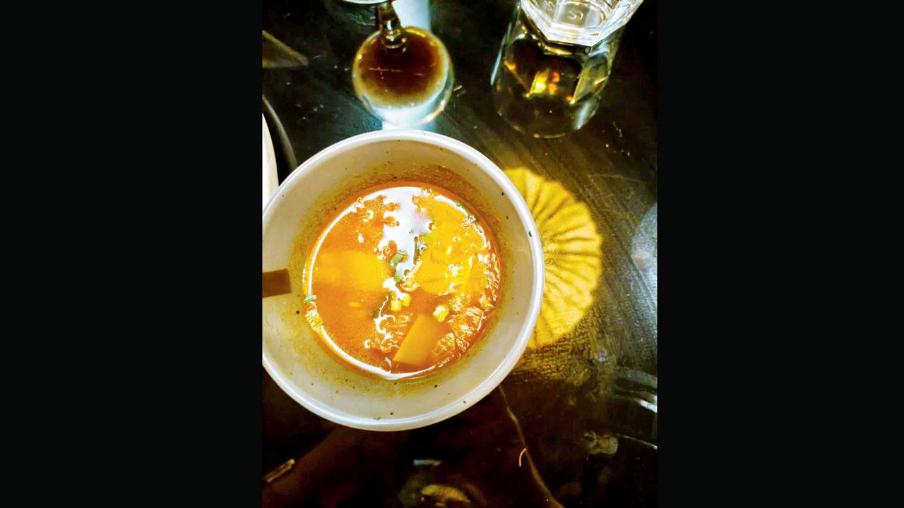 Tofu kimchi soup