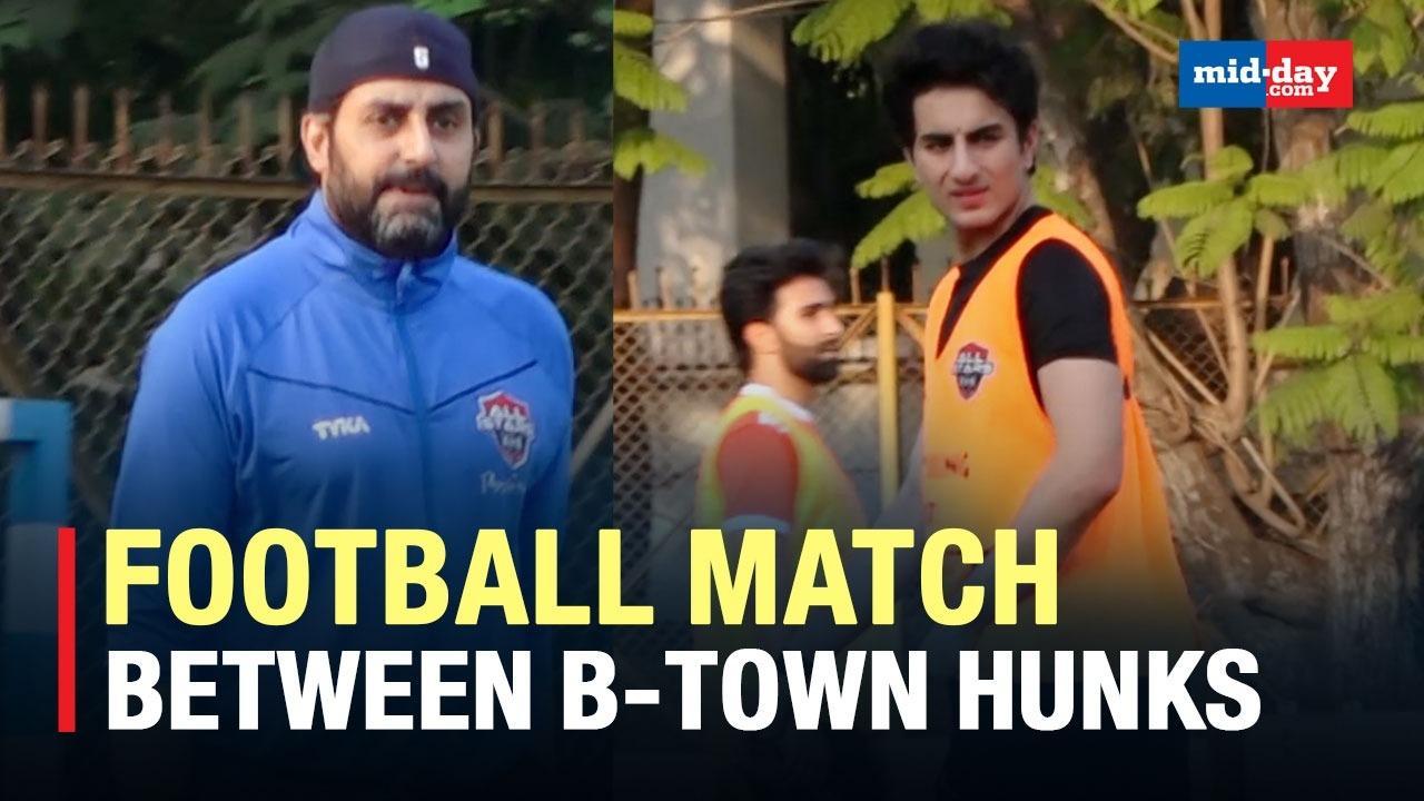 Abhishek Bachchan, Other B-Town Hunks Battle It Out On Turf During Football
