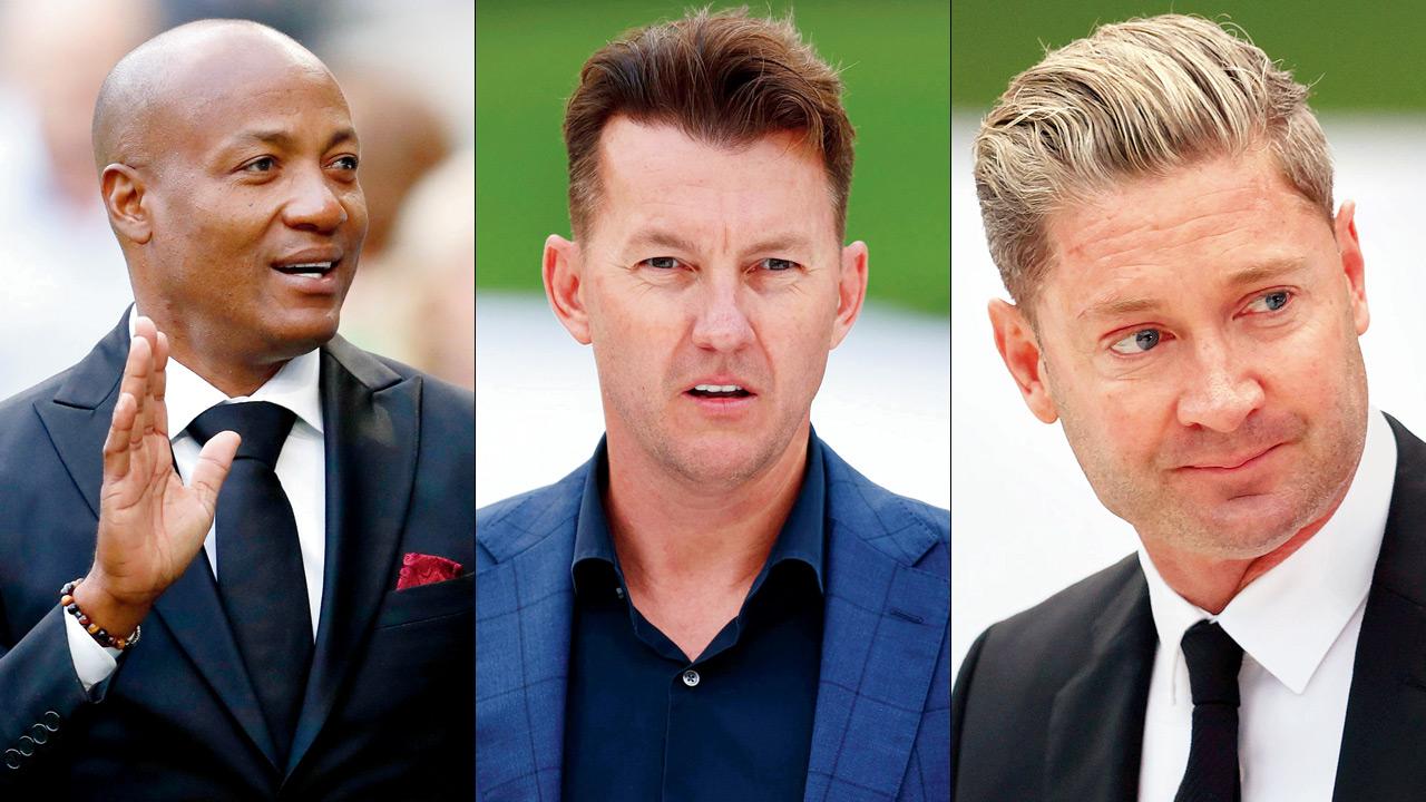 Brian Lara, Michael Clarke and Brett Lee