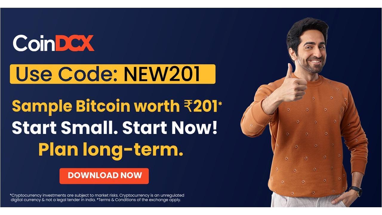 Coindcx Code is NEW201 to Get Rs.201 Sample Bitcoin