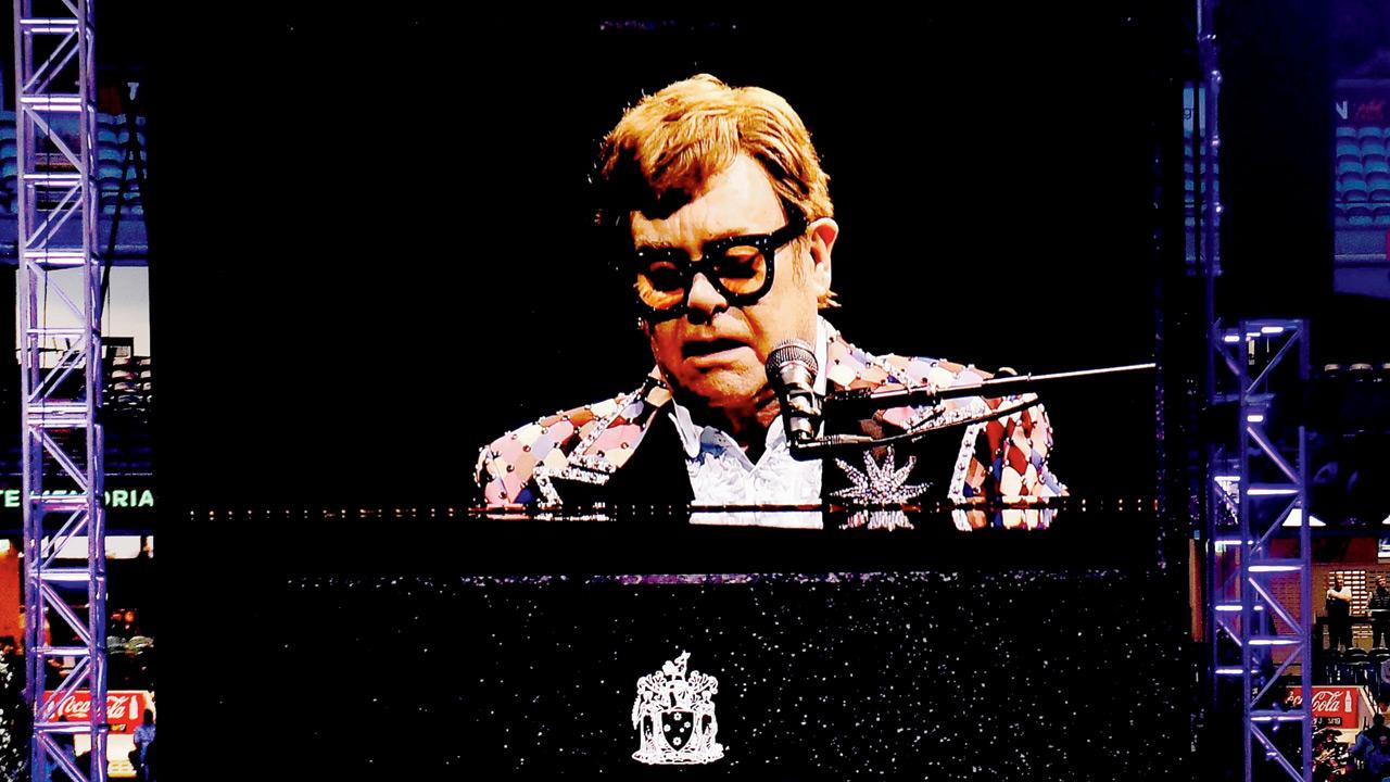 Elton John dedicates a song to the King of Spin on the big screen