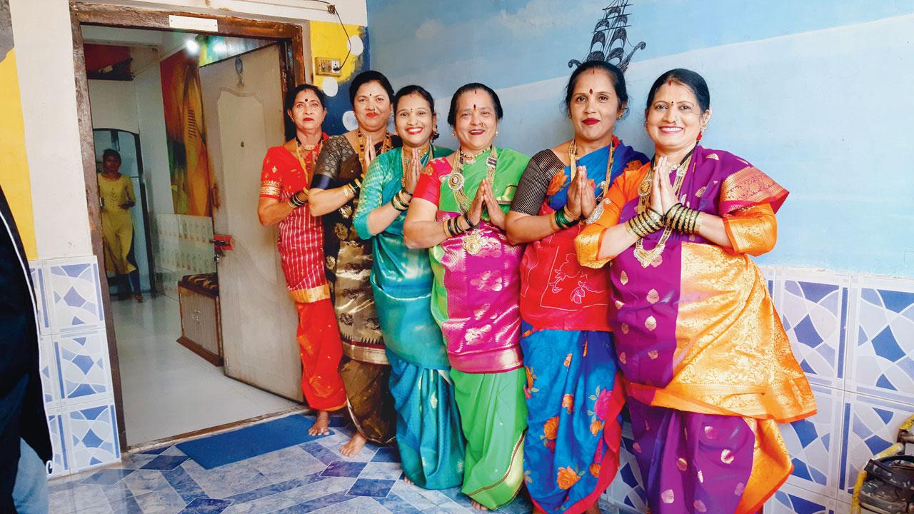 Shobha Mer with her group of Kolis