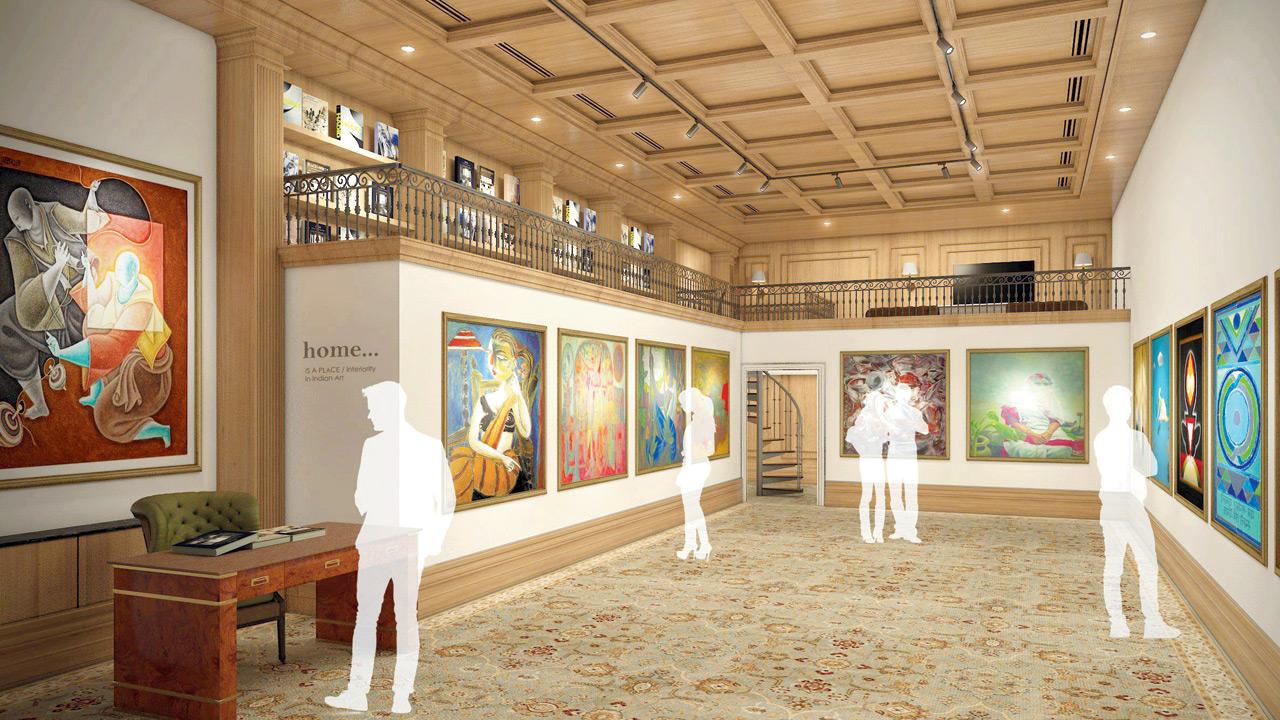 Architectural rendering of a gallery