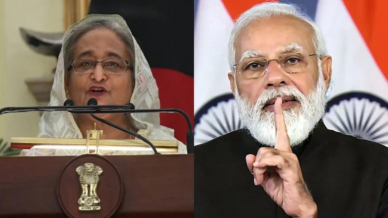 Sheikh Hasina, Bangladesh Prime Minister (L) and Narendra Modi, Prime Minister of India. File Photos