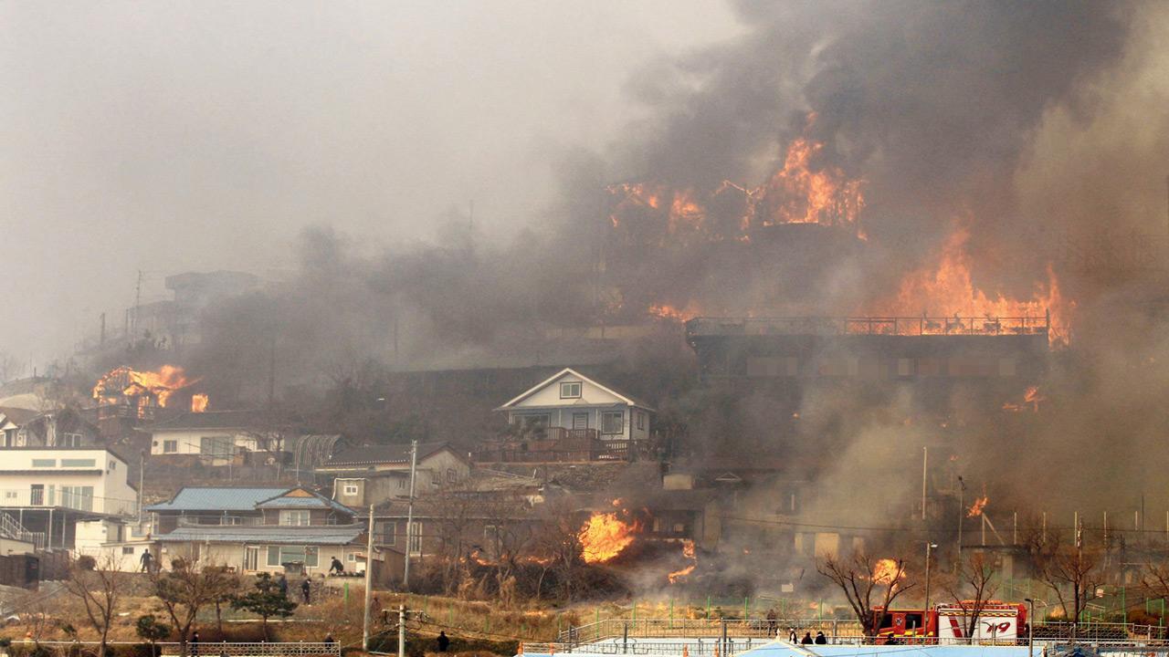 Over 6,000 evacuated due to fast-spreading wildfire in South Korea