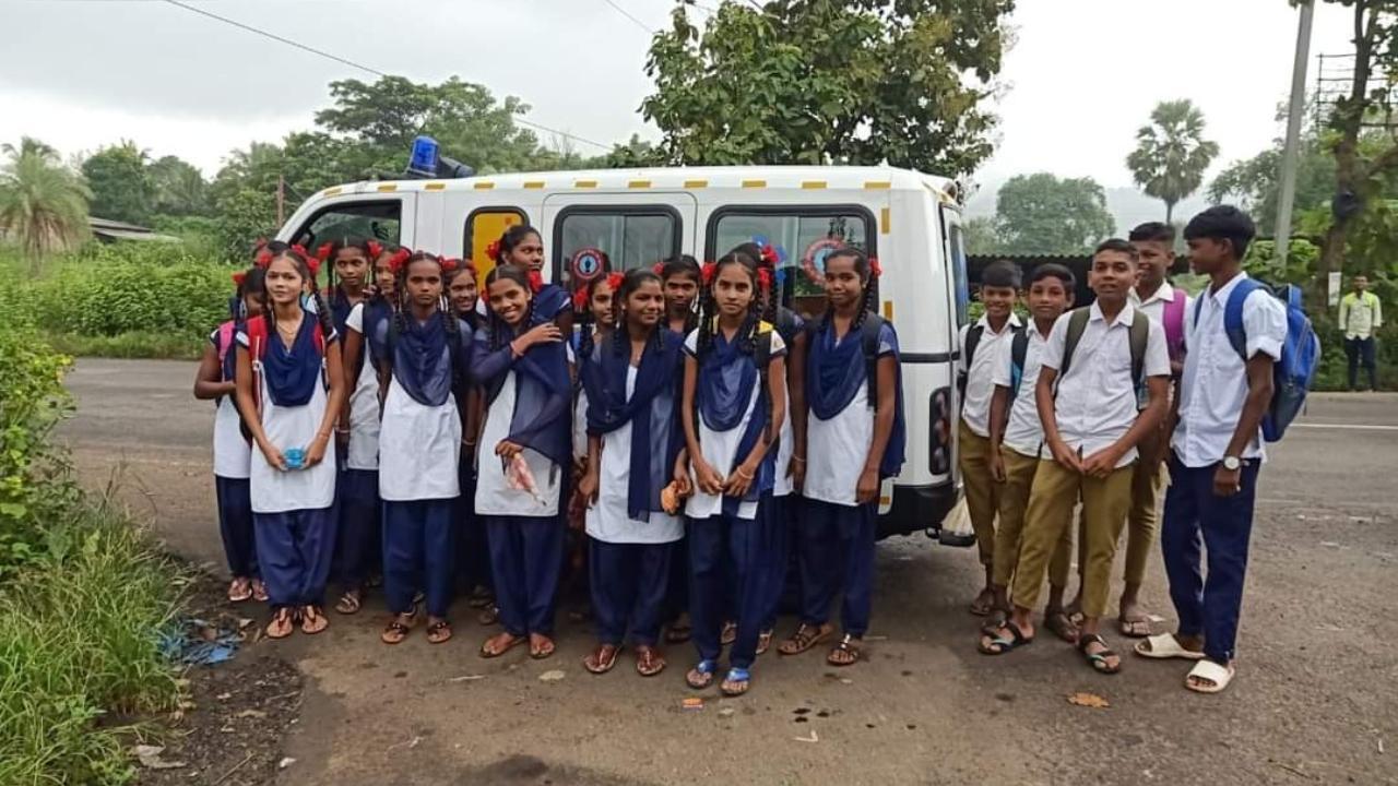 Left with no option, tribal students in Palghar arrive for SSC exams in ambulance