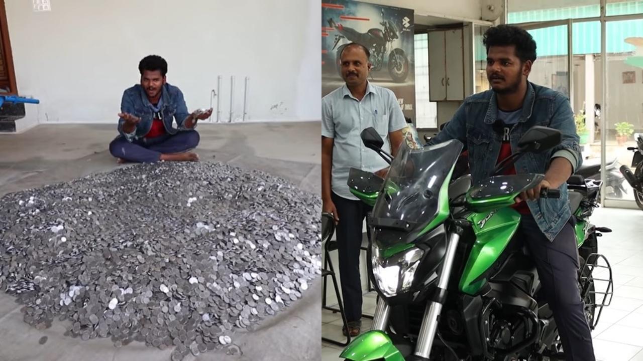 I bought my dream bike using only one rupee coins, says Tamil Nadu youth