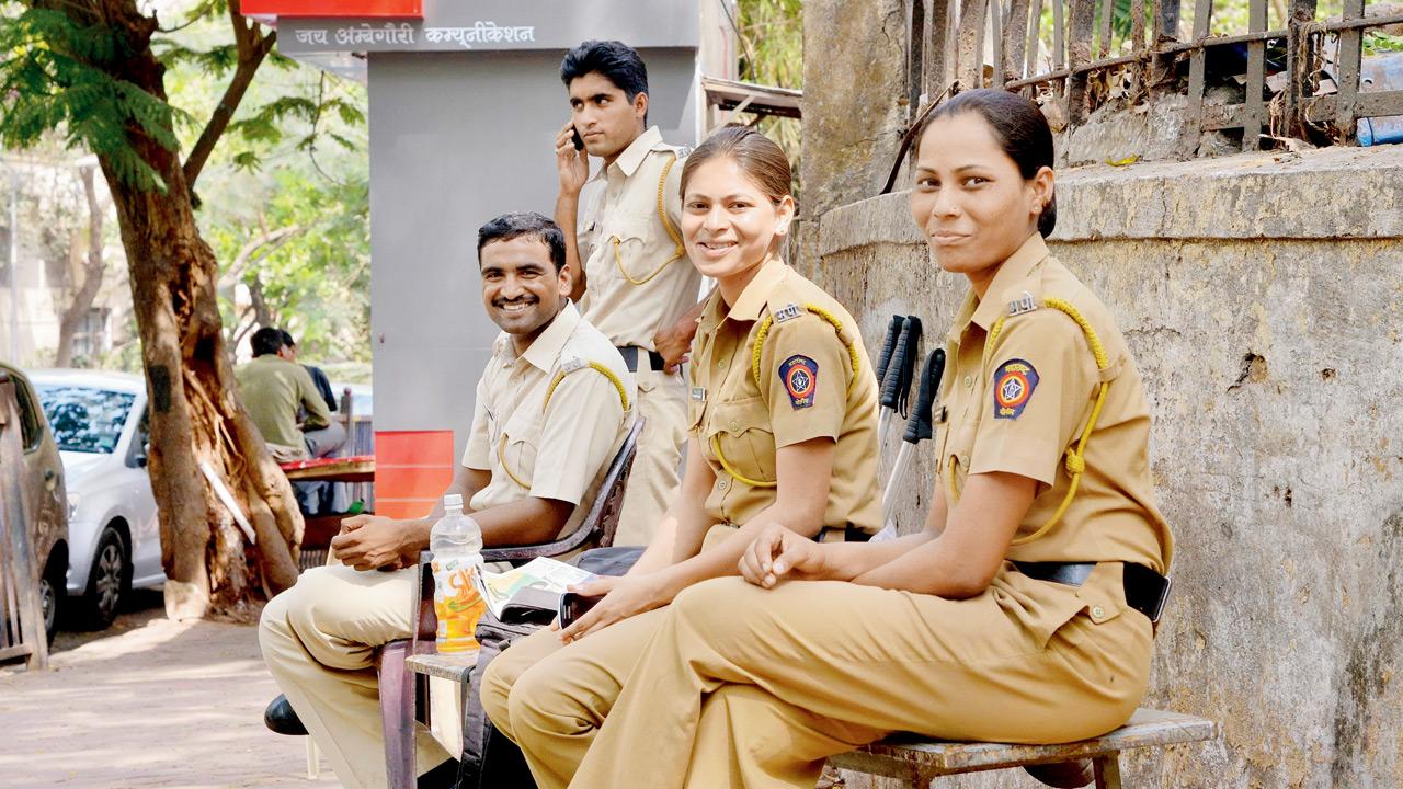 Women police officers on duty at Malabar Hill