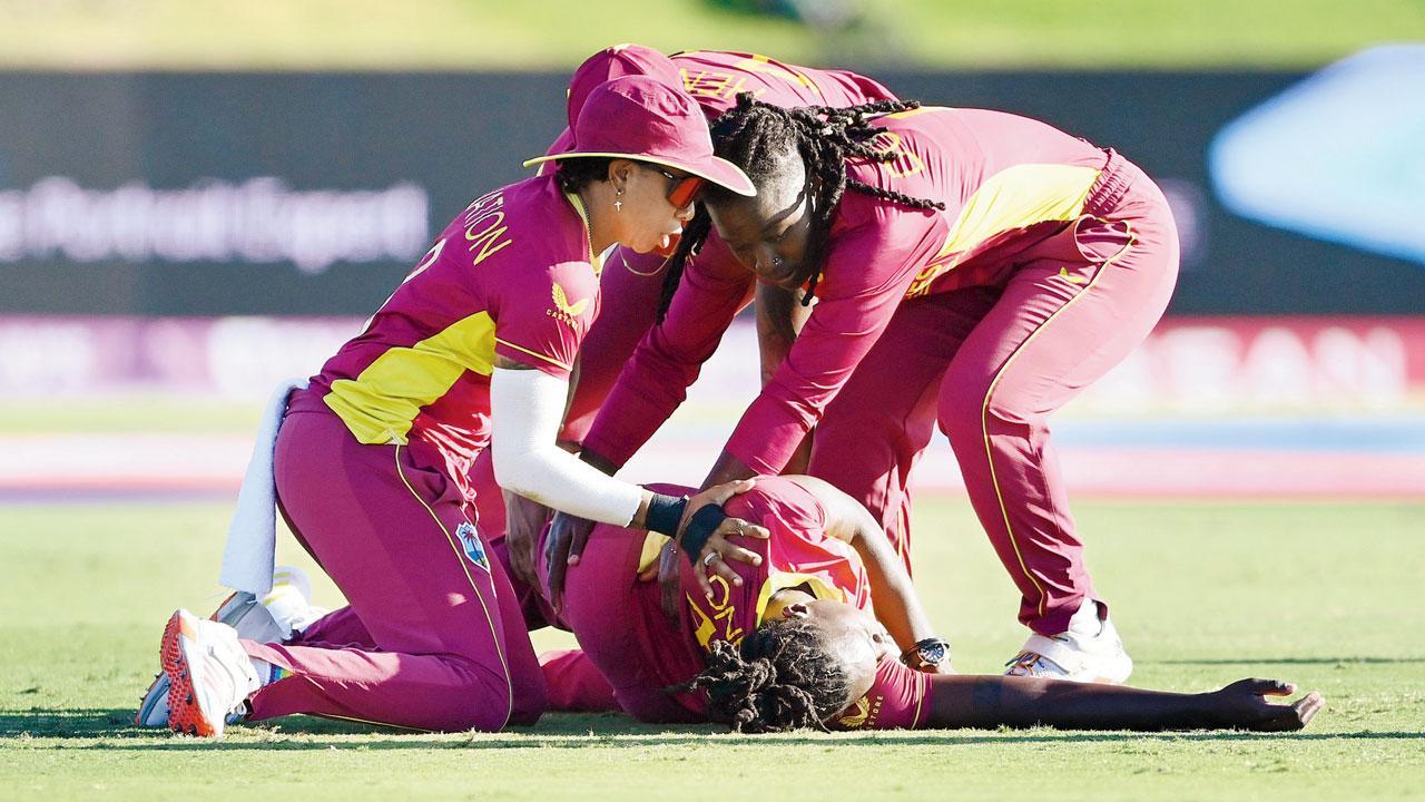 West Indies pacer Shamilia Connell collapses