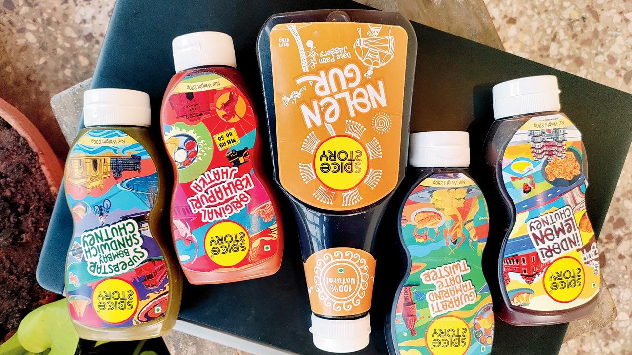 Spice Story sauces in squeezy bottles