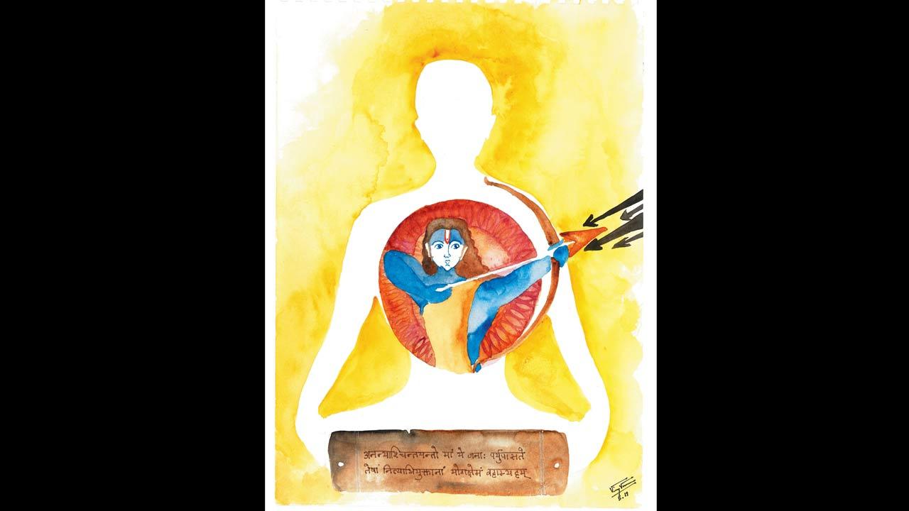 Varanasi’s art, Yoga-kshema, depicts that the divine resides in us