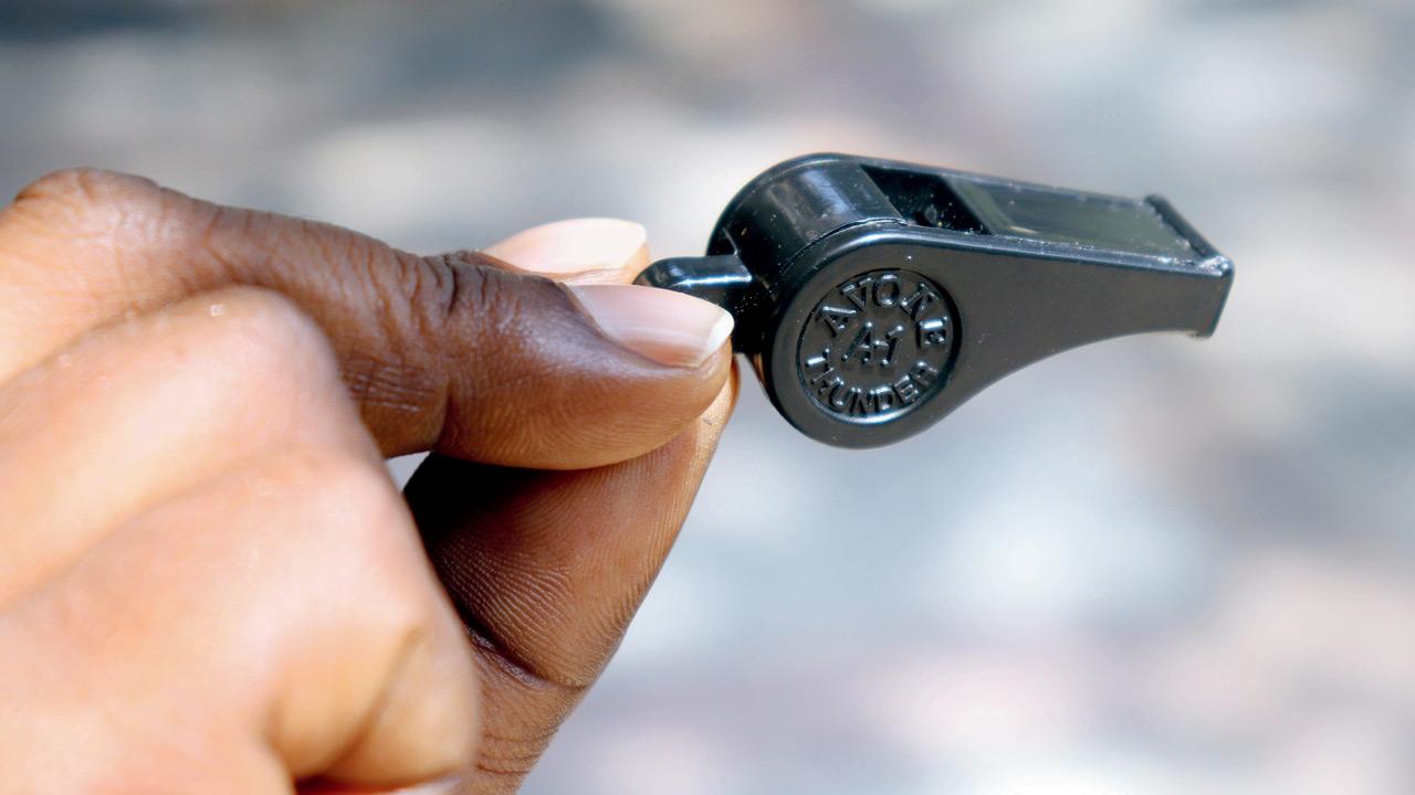 The housing society organised for whistles to all flats handy for raising an alarm