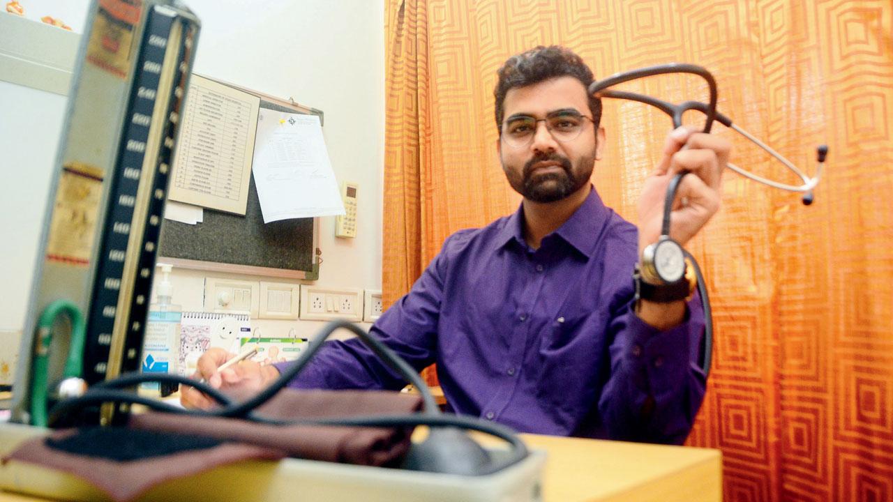 Dr Amit Gawande came back from Russia in 2009, and is working as a pulmonologist at Sujay Hospital. Pic/Sameer Markande