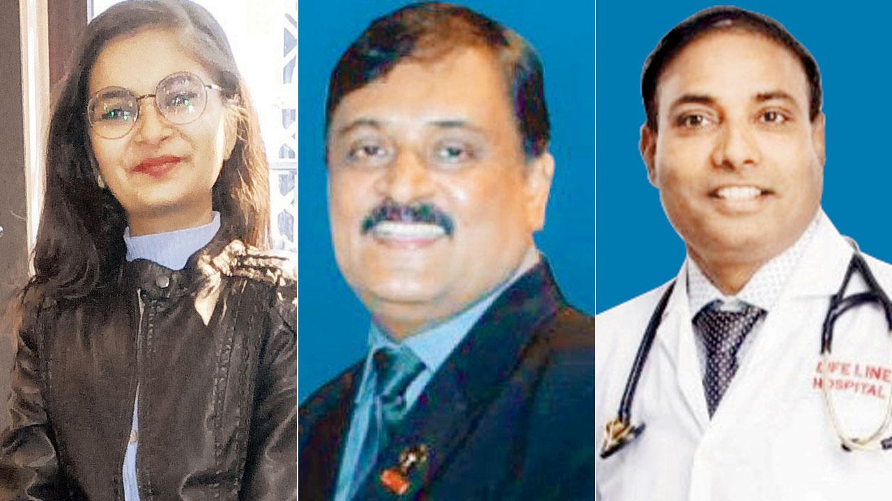 Pooja Patel, Professor HL Dhusia and Dr Santosh Kadam