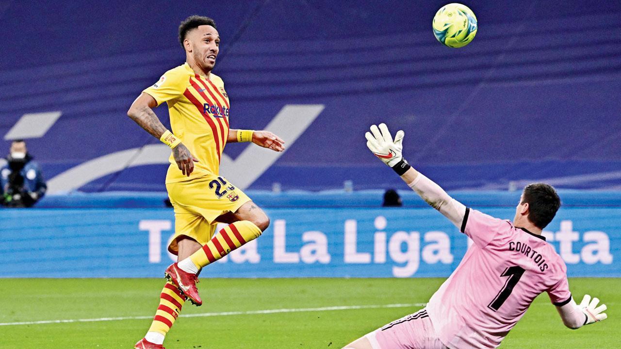 Barcelona’s Aubameyang goes bang-bang!