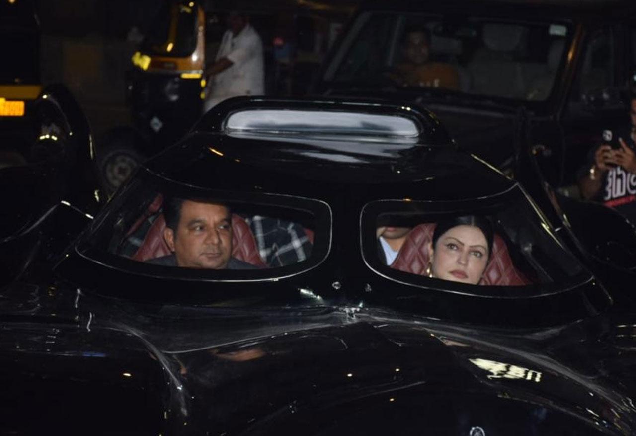 Choreographer and director and birthday boy Ahmed Khan arrived with his wife at the screening of 'The Batman' in his new luxury, 'Batmobile' earlier this year and it's truly a sight to behold