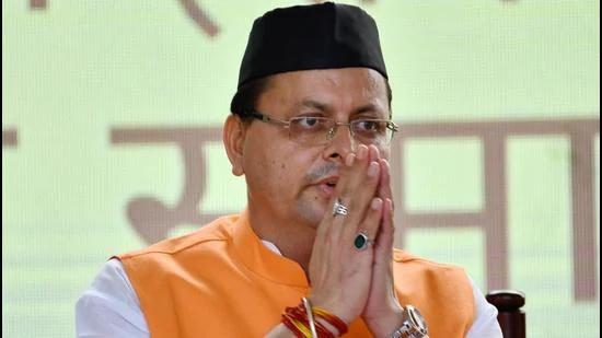 Uttarakhand Chief Minister Pushkar Singh Dhami lost from the Khatima Assembly seat on Thursday. The BJP leader was defeated by Congress' Bhuwan Chandra Kapri by 6,579 votes. Pic/ AFP