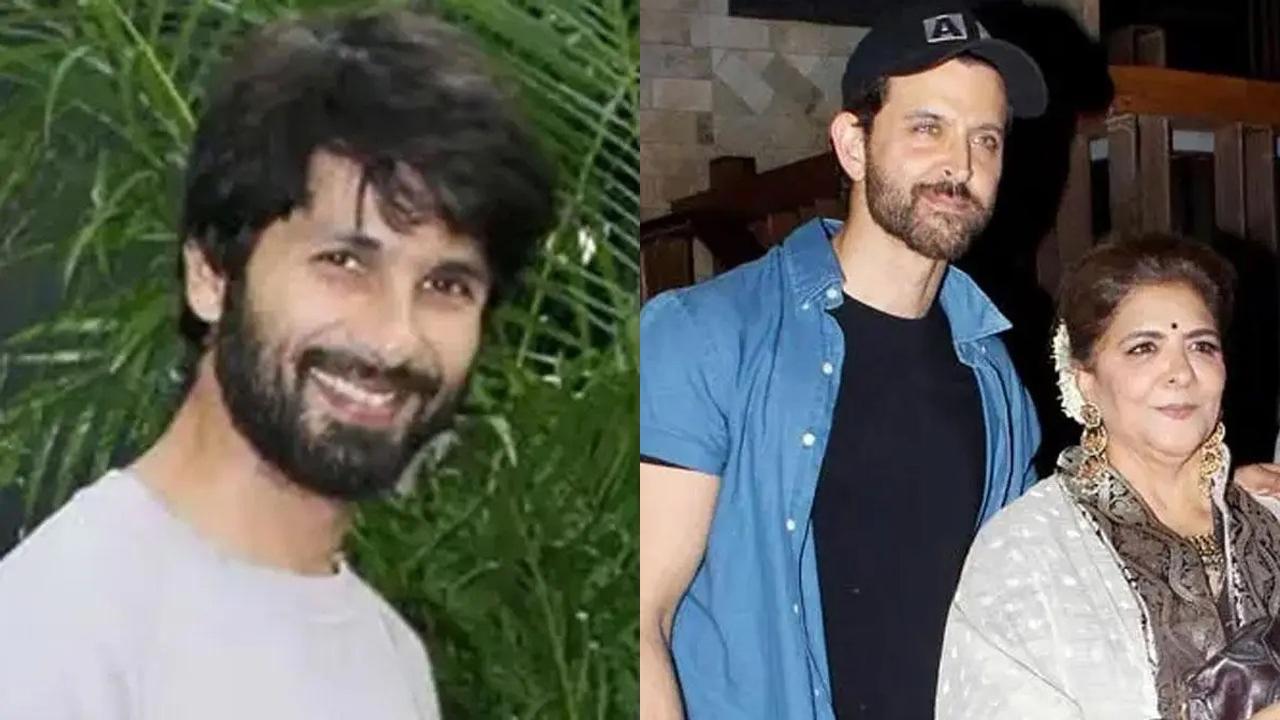 Shahid Kapoor and Pinkie Roshan with son Hrithik 