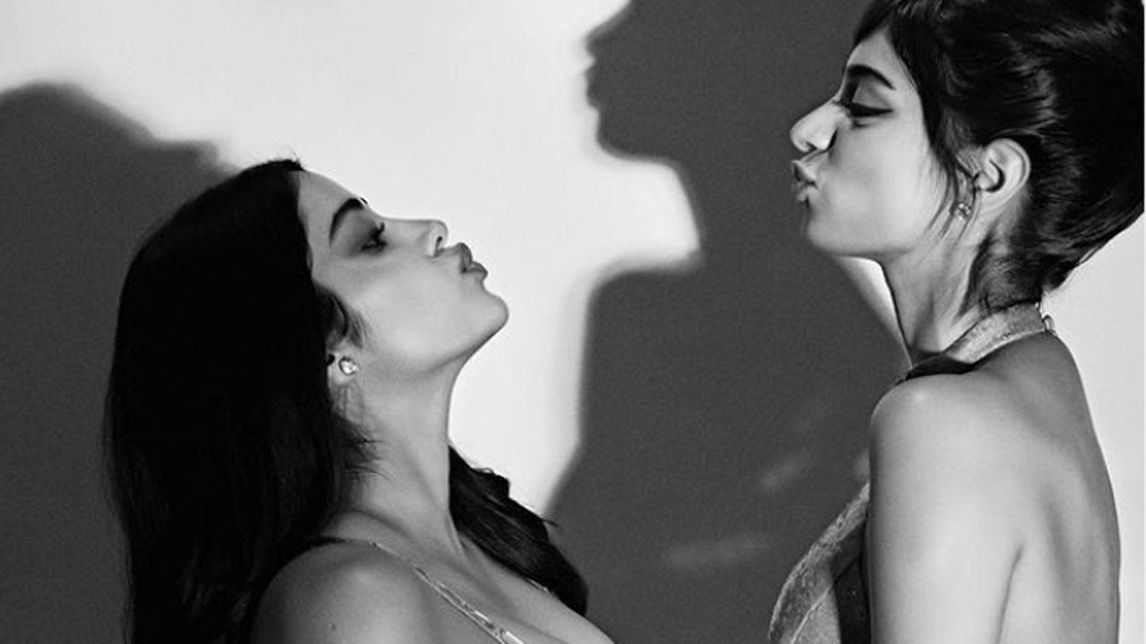 Janhvi Kapoor shares cute monochrome picture with 'baby' sister Khushi Kapoor
