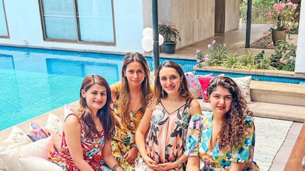 Taking to her Instagram handle on Sunday, Anshula gave a sneak peek from Jaanvi's baby shower. In the photos, mom-to-be Jaanvi can be seen posing with Natasha, Anshula, and others. Read the full story here