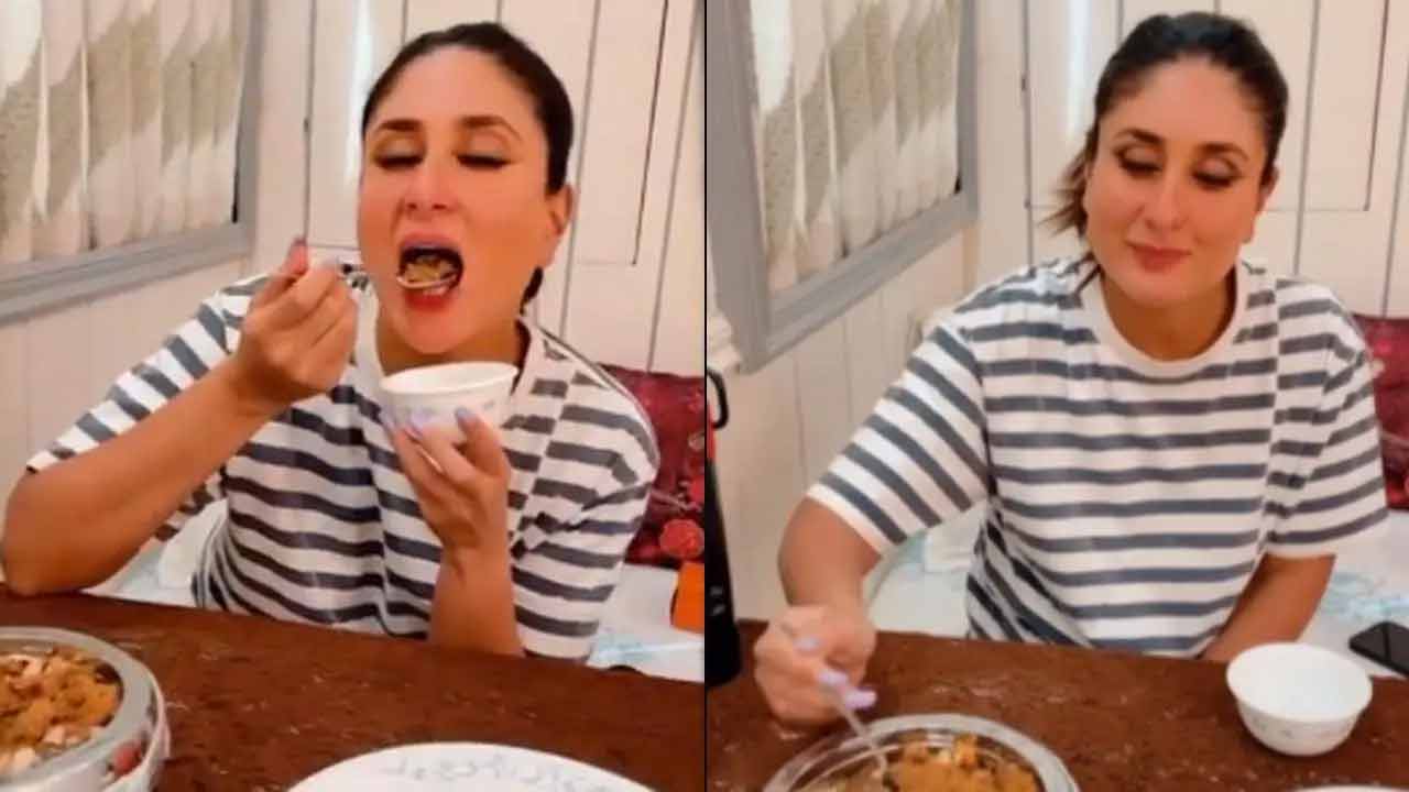 Bollywood diva Kareena Kapoor Khan sure knows to keep her promise, at least when it comes to scrumptious food! Taking to her Instagram handle on Tuesday, Kapoor Khan posted a new video where she can be seen gorging on halwa. Read the full story here