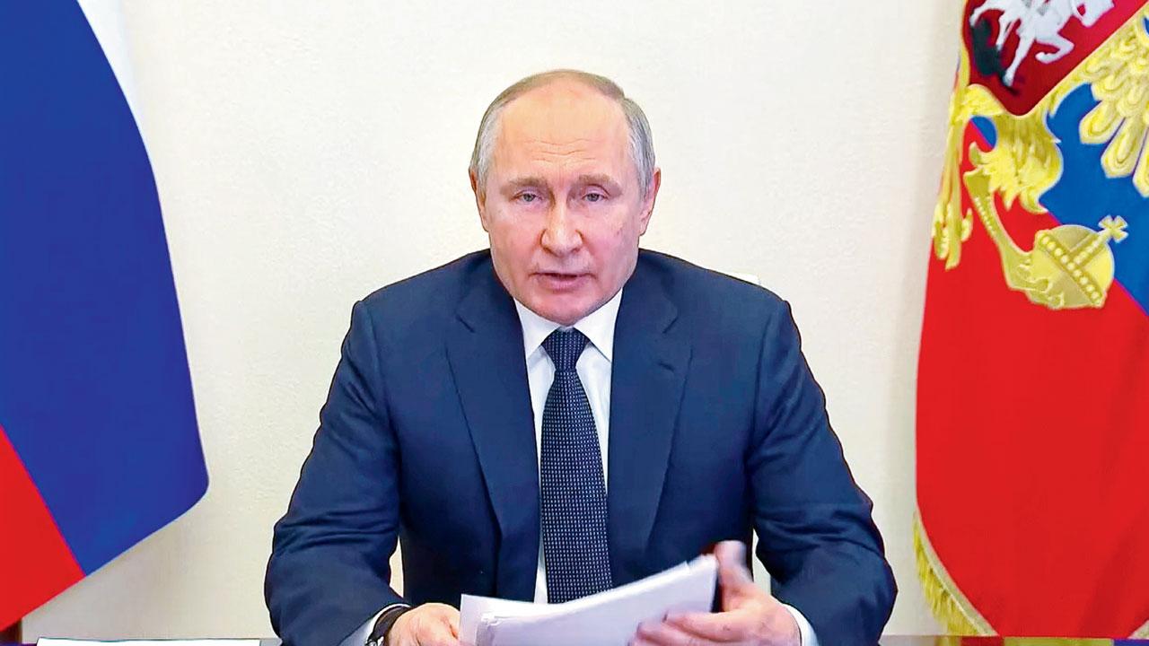 The Kremlin spokesman said Russian President Vladimir Putin’s call with German Chancellor Olaf Scholz about the issue had been harsh but business-like. Pic/AP