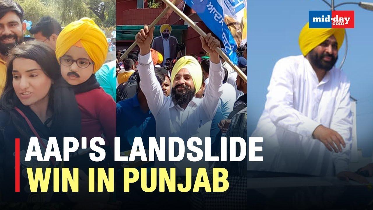 Punjab Election Result 2022: Party Workers & Supporters Celebrate Win With Dhol