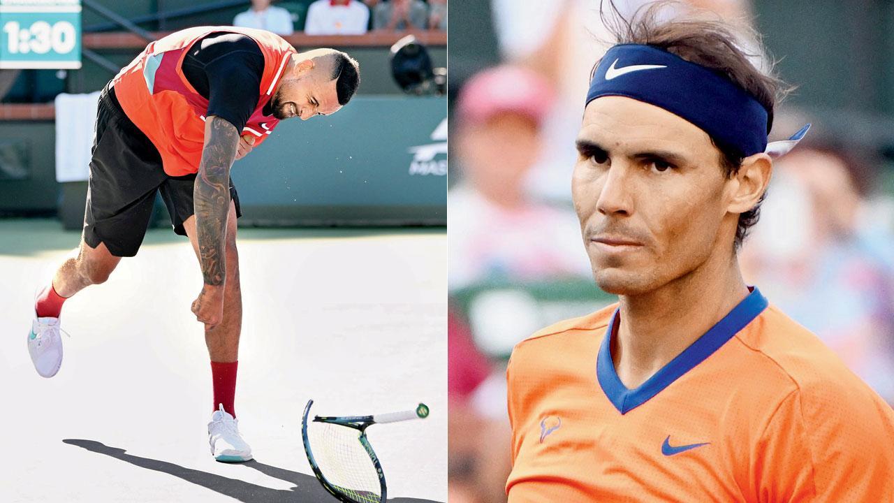 Furious Kyrgios calls racquet fling an accident