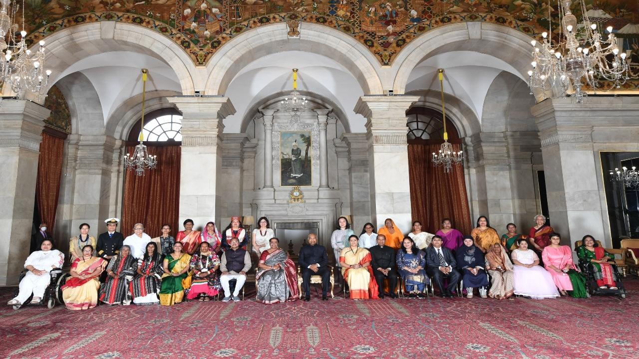 President Ram Nath Kovind confers Nari Shakti Puraskars on 29 women