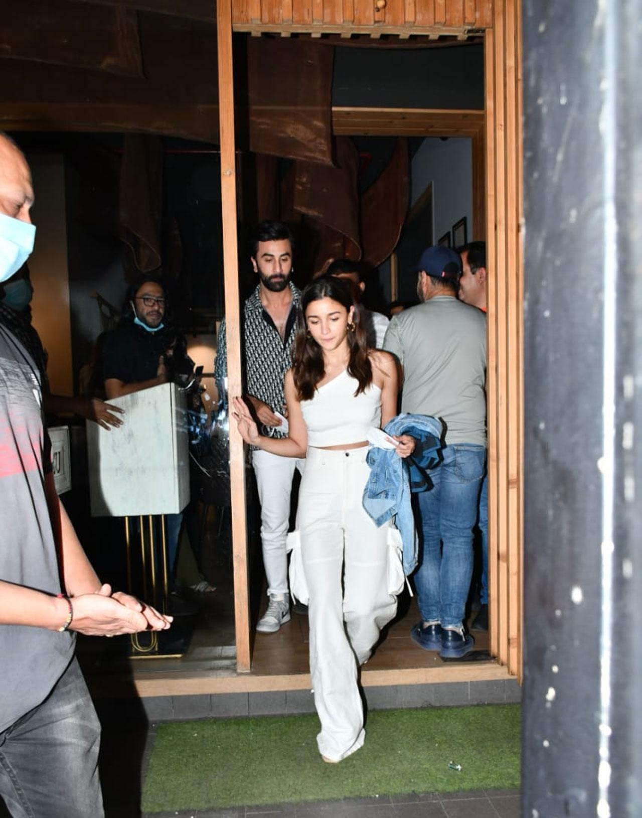 Alia Bhatt who is riding high on the success of Gangubai Kathiawadi was seen celebrating her special moment with her beau Ranbir Kapoor. The couple were up and about in the city last night.