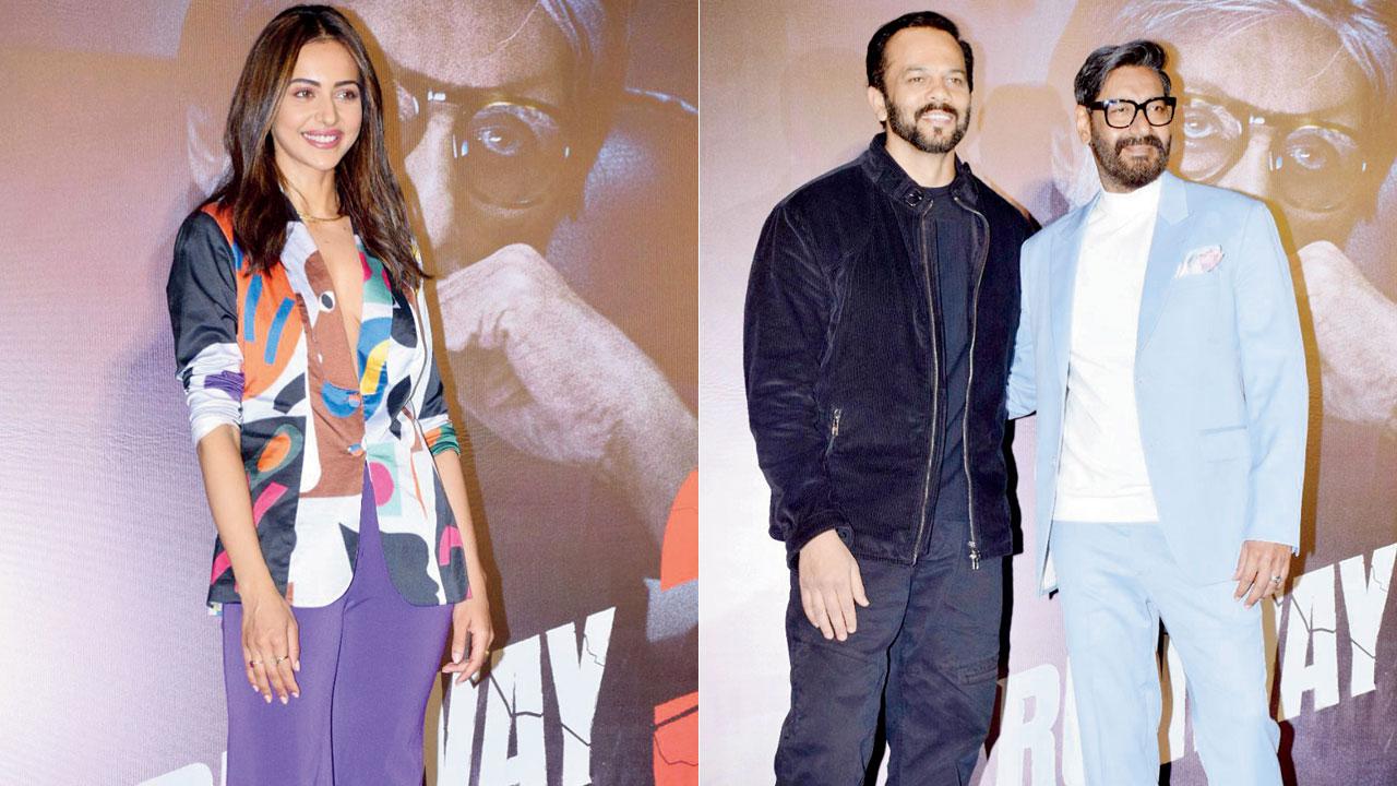 Rakul Preet Singh, Rohit Shetty and Ajay Devgn