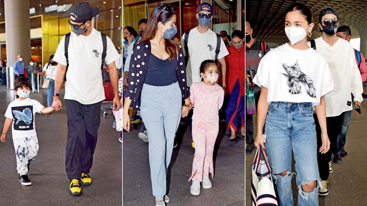 Shahid Kapoor and Zain; Mira Rajput and Misha; Alia Bhatt and Ranbir Kapoor