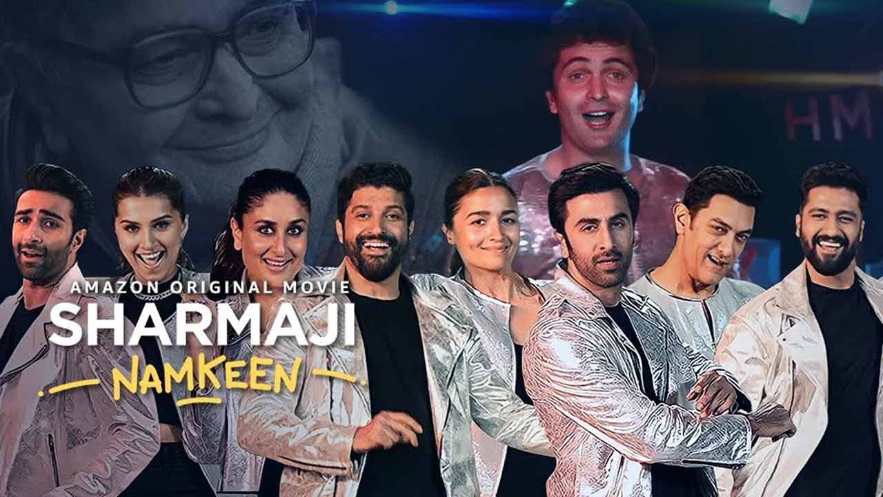 Ahead of the release of his much-awaited swansong, Sharmaji Namkeen on Amazon Prime Video, popular celebrities from Bollywood came together in a heartwarming video to celebrate his legacy. The video sees celebrities like Aamir Khan, Kareena Kapoor, Ranbir Kapoor, Alia Bhatt, Farhan Akhtar, Vicky Kaushal, Arjun Kapoor, Siddhant Chaturvedi, Ananya Pandey, Aadar Jain and Tara Sutaria going down the retro route and dressing up like Rishi Kapoor as they shake a leg to his popular song ‘Om Shanti Om’ from the blockbuster film Karz. Read the full story here