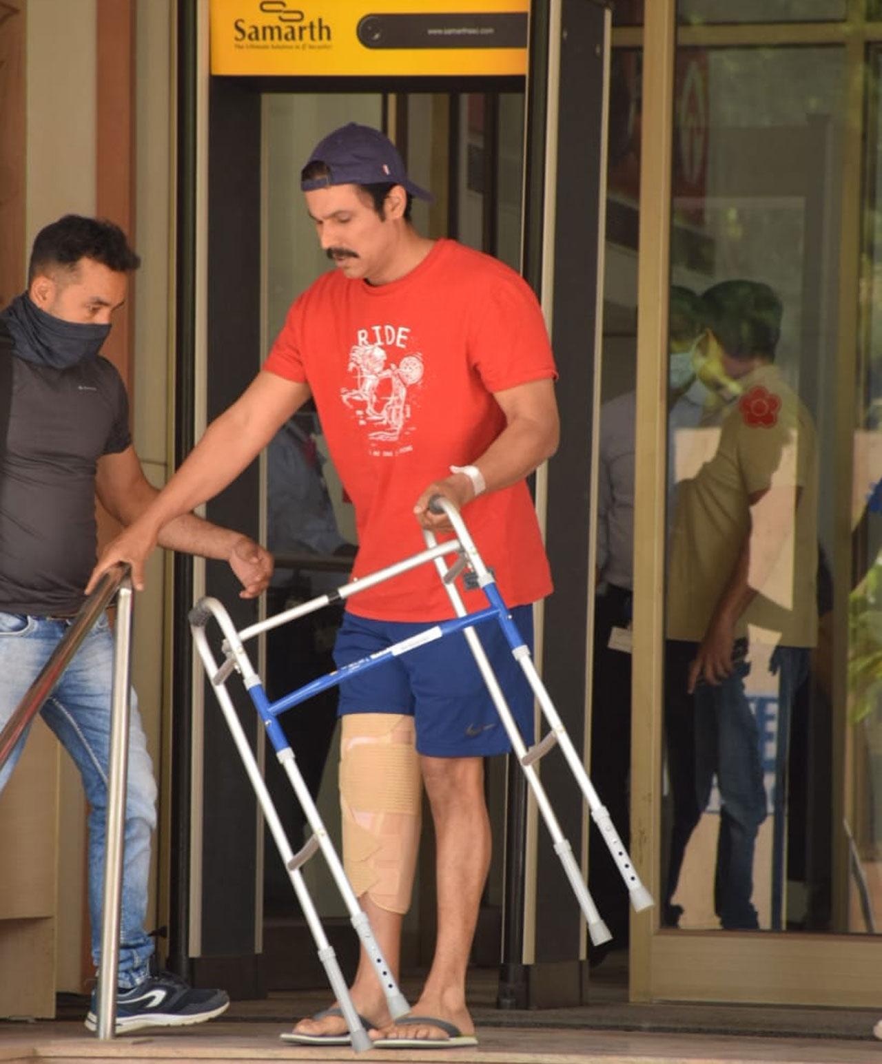 The actor, who was shooting for his debut series, ‘Inspector Avinash’, where he essays the role of a cop, suffered a serious knee injury while performing an action sequence with co actor Amit Sial, after which he was advised to rush to the hospital. 