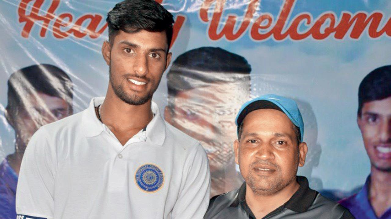 Tilak Varma with his coach Salam Bayash