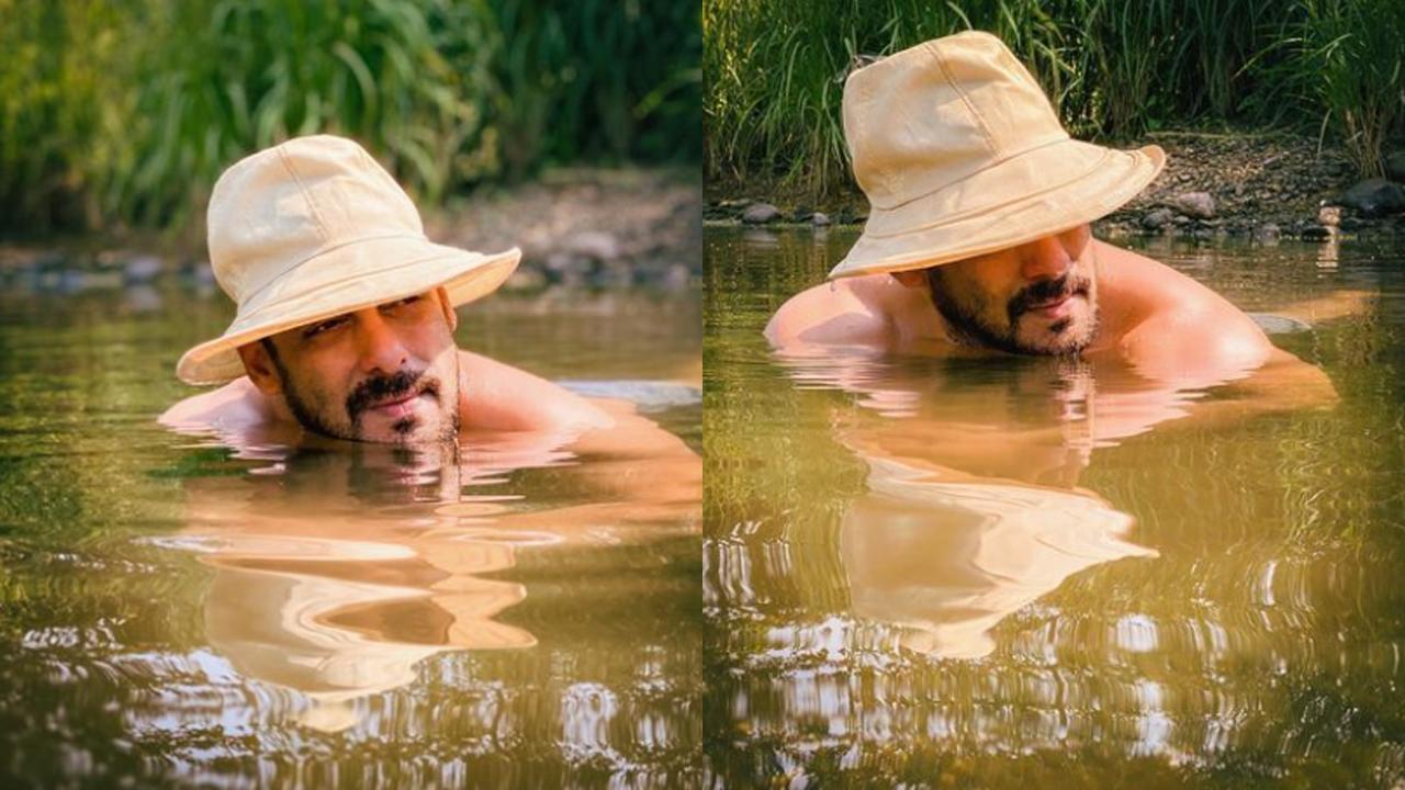Tiger takes a dip: Salman Khan shares pics of chilling in a pond, fans love it!