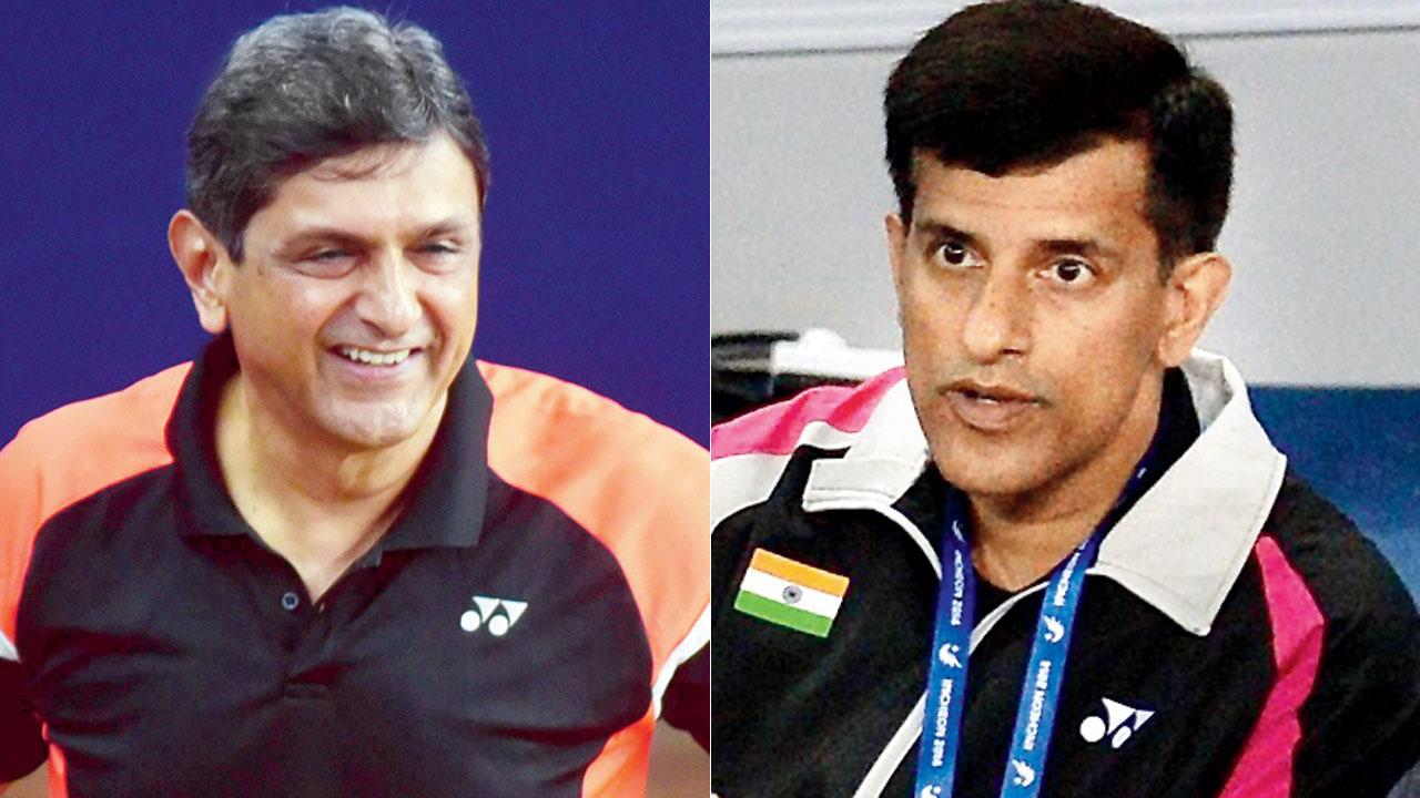 Prakash Padukone and Vimal Kumar. Pics/Atul Kamble, AFP
